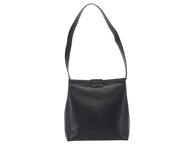 Borsa a tracolla Salvatore Ferragamo Vala in pelle nera e oro Auth ka6109 Nero - vista 2