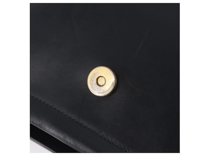 Borsa a tracolla Salvatore Ferragamo Vala in pelle nera e oro Auth ka6109 Nero - vista 20
