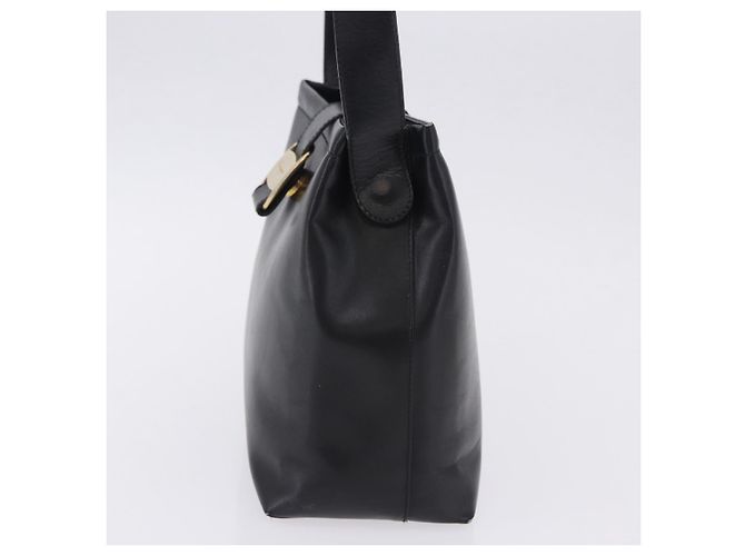 Borsa a tracolla Salvatore Ferragamo Vala in pelle nera e oro Auth ka6109 Nero - vista 3