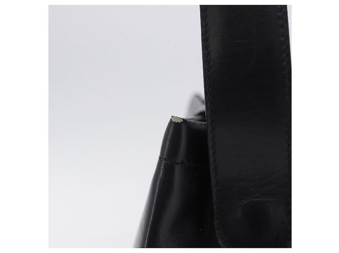 Borsa a tracolla Salvatore Ferragamo Vala in pelle nera e oro Auth ka6109 Nero - vista 5
