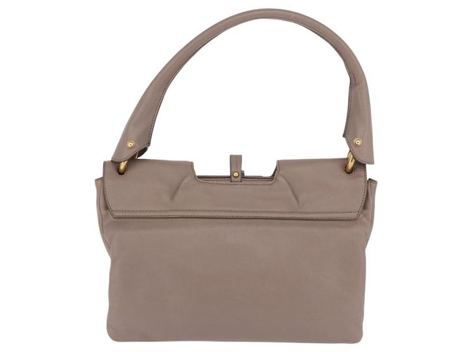 Borsa a tracolla Salvatore Ferragamo Gancini in pelle marrone e oro Auth 202452A D'oro - vista 2