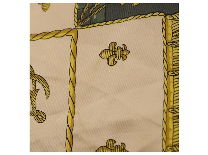 Hermès HERMES Carre 90 Schal "VUE DU CAROSSE DE" Seide Grau Auth bs37041 Braun - Ansicht 12