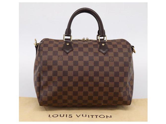 Borsa a mano LOUIS VUITTON Damier Ebene Speedy Bandouliere30 N41367 LV Auth 203285V - vista 12