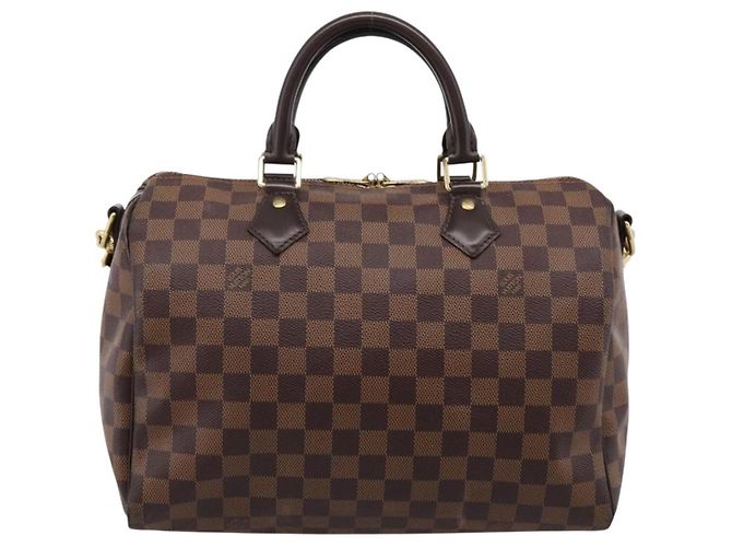 Borsa a mano LOUIS VUITTON Damier Ebene Speedy Bandouliere30 N41367 LV Auth 203285V - vista 13