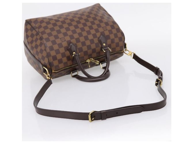 Borsa a mano LOUIS VUITTON Damier Ebene Speedy Bandouliere30 N41367 LV Auth 203285V - vista 8