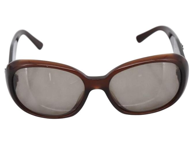 Gafas de sol CHANEL Camelia plástico Brown CC Auth BA15680 Castaño - vista 2