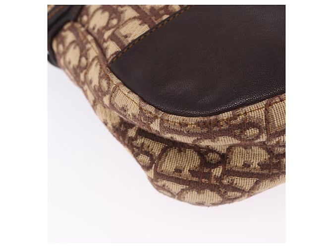 Borsa a tracolla Christian Dior Trotter Canvas Beige Silver Auth ka6123A Argento - vista 17