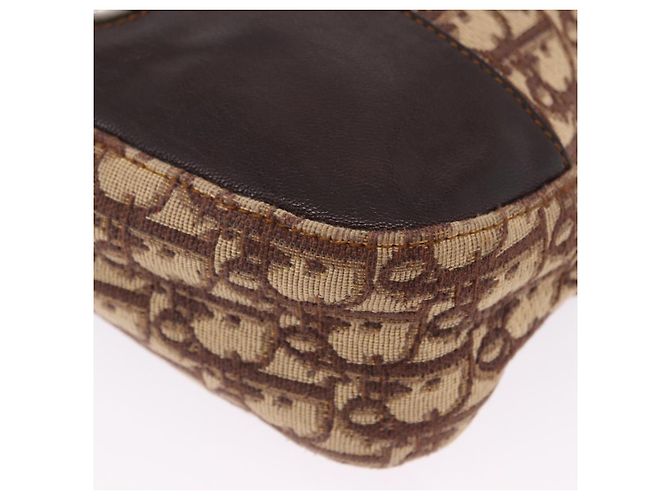 Borsa a tracolla Christian Dior Trotter Canvas Beige Silver Auth ka6123A Argento - vista 18