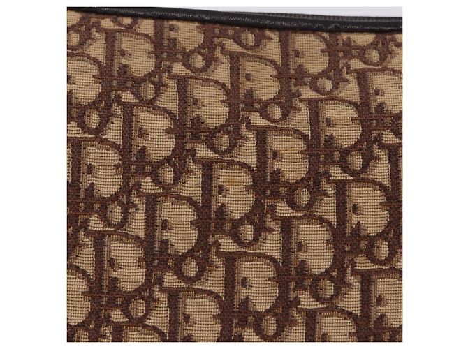Borsa a tracolla Christian Dior Trotter Canvas Beige Silver Auth ka6123A Argento - vista 2