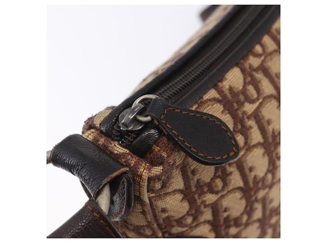 Borsa a tracolla Christian Dior Trotter Canvas Beige Silver Auth ka6123A Argento - vista 22
