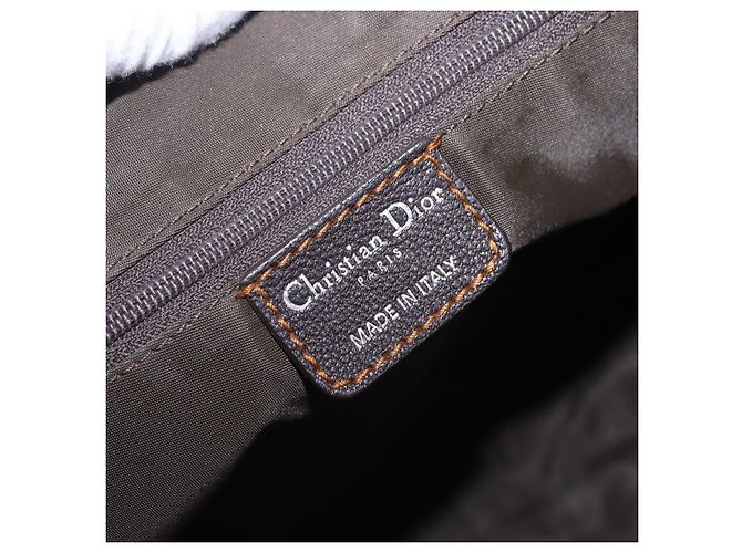 Borsa a tracolla Christian Dior Trotter Canvas Beige Silver Auth ka6123A Argento - vista 24