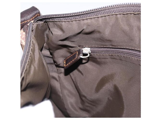 Borsa a tracolla Christian Dior Trotter Canvas Beige Silver Auth ka6123A Argento - vista 27