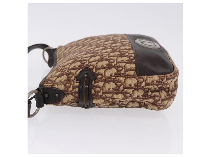 Borsa a tracolla Christian Dior Trotter Canvas Beige Silver Auth ka6123A Argento - vista 6