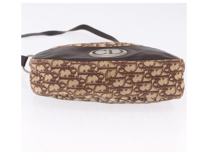 Borsa a tracolla Christian Dior Trotter Canvas Beige Silver Auth ka6123A Argento - vista 7