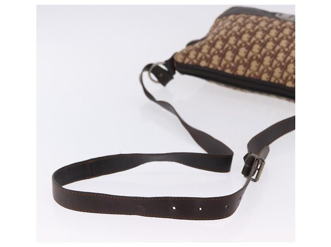 Borsa a tracolla Christian Dior Trotter Canvas Beige Silver Auth ka6123A Argento - vista 8