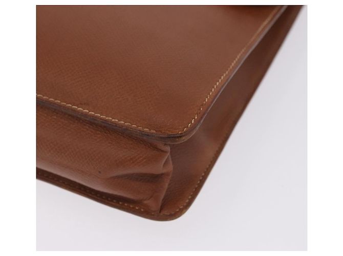 Hermès Borsa Business HERMES Danube 38 in Pelle Brown Gold Auth bs37017 Marrone D'oro - vista 15