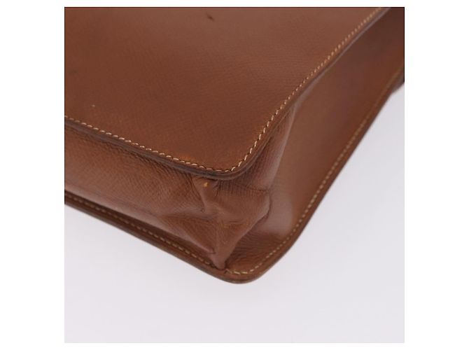Hermès Borsa Business HERMES Danube 38 in Pelle Brown Gold Auth bs37017 Marrone D'oro - vista 17
