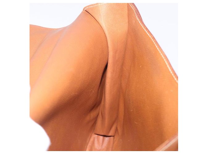 Hermès Borsa Business HERMES Danube 38 in Pelle Brown Gold Auth bs37017 Marrone D'oro - vista 21