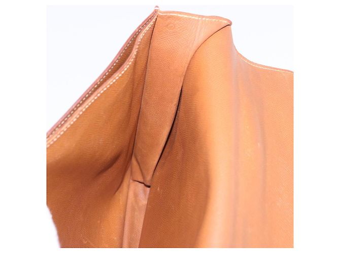 Hermès Borsa Business HERMES Danube 38 in Pelle Brown Gold Auth bs37017 Marrone D'oro - vista 22