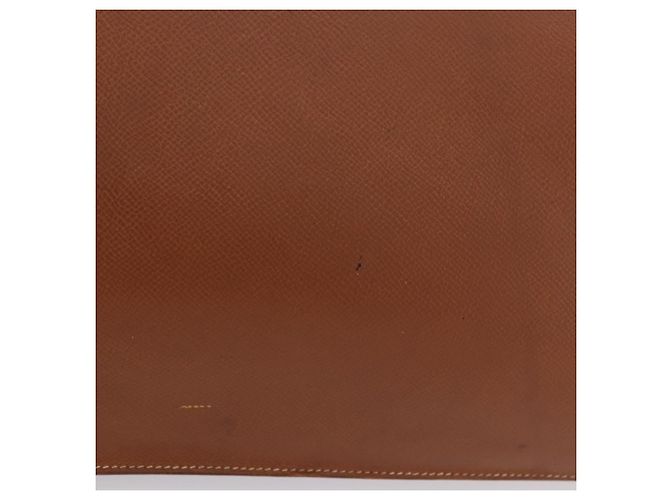 Hermès Borsa Business HERMES Danube 38 in Pelle Brown Gold Auth bs37017 Marrone D'oro - vista 3