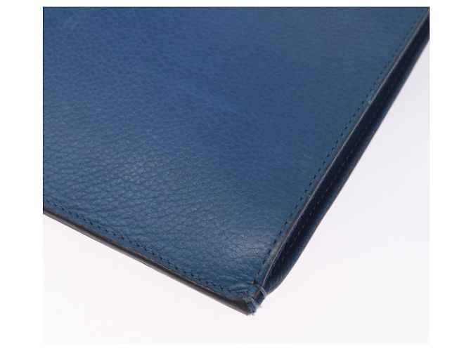 Borsa Christian Louboutin in pelle blu e argento Auth ka6102 - vista 18