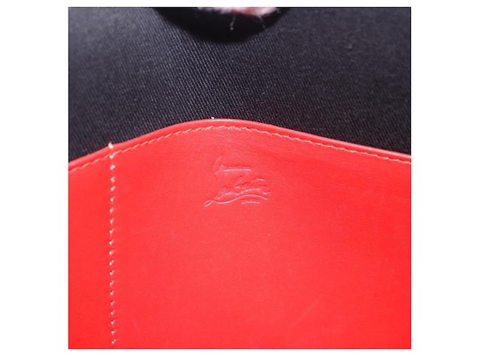 Borsa Christian Louboutin in pelle blu e argento Auth ka6102 - vista 22