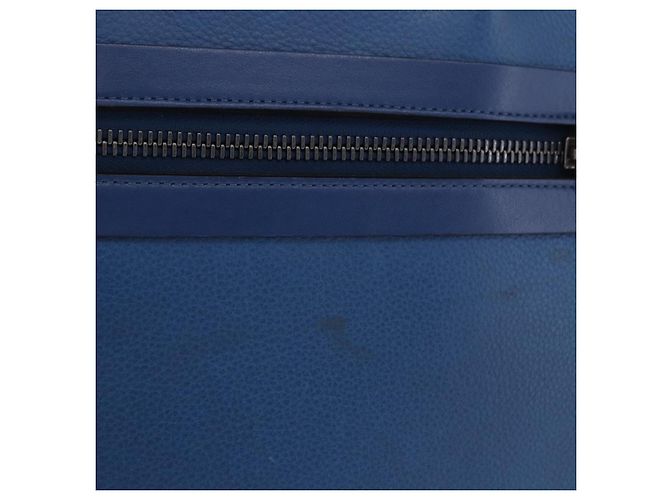 Borsa Christian Louboutin in pelle blu e argento Auth ka6102 - vista 3