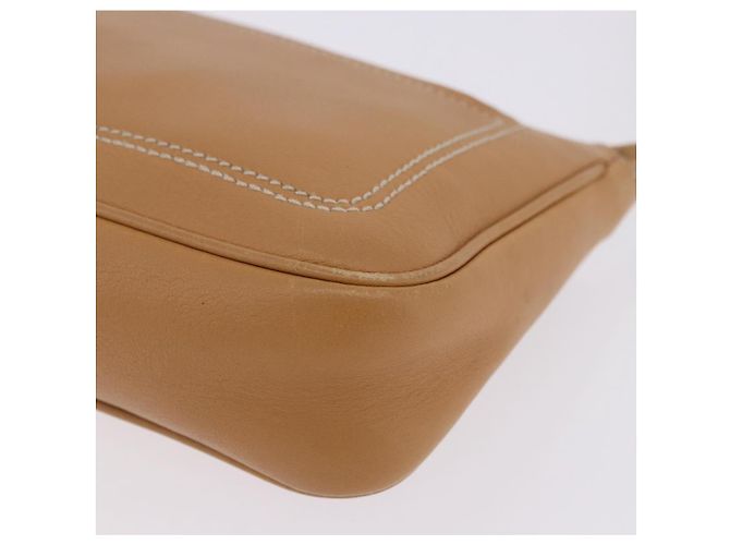 Salvatore Ferragamo Accessory Pouch Leather Beige Silver Auth 201289A Silvery - view 17