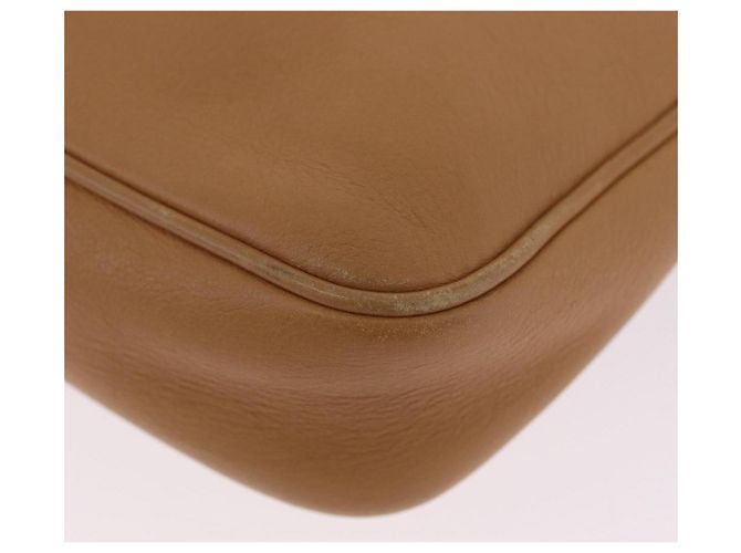 Salvatore Ferragamo Accessory Pouch Leather Beige Silver Auth 201289A Silvery - view 19
