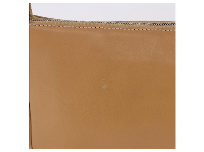 Salvatore Ferragamo Accessory Pouch Leather Beige Silver Auth 201289A Silvery - view 3
