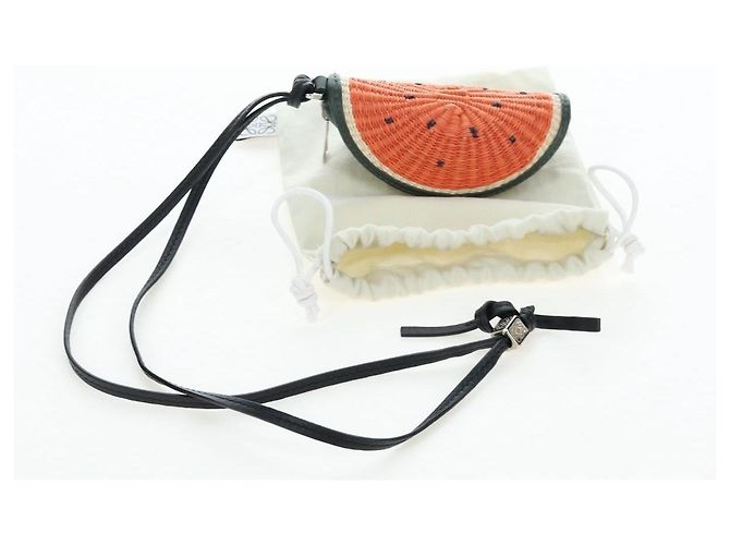 Monedero LOEWE de rafia Colección Paula's Visa Orange Auth bs36956M Naranja - vista 12