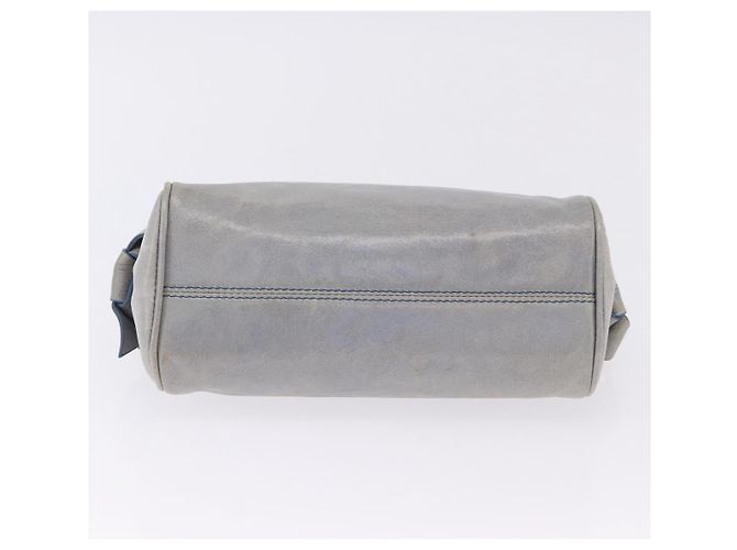 Borsa a tracolla Miu Miu Vitellolux Light Blue Gold Auth 202191M D'oro Blu chiaro - vista 7