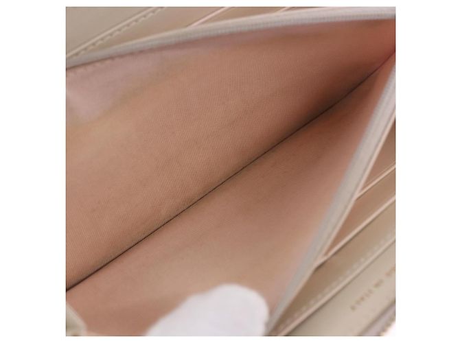 Portefeuille long CHANEL Matelasse en agneau Gold CC Auth 203081V Doré - vue 11