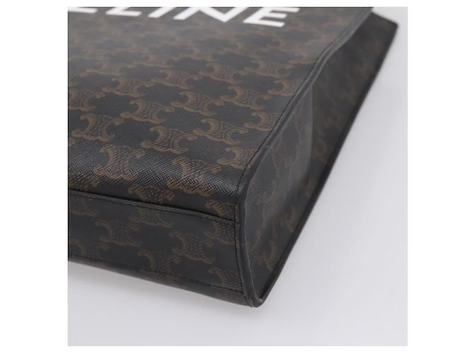 Céline Borsa a tracolla CELINE Macadam Canvas Triomphe in pelle 2way Brown Gold Auth mr2902A Marrone D'oro - vista 10