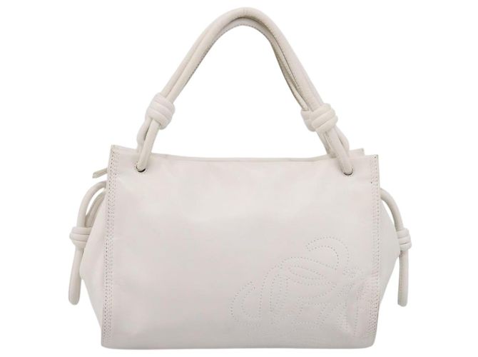 LOEWE Handtasche aus Leder weiß silber authentisch 203231A - Ansicht 13