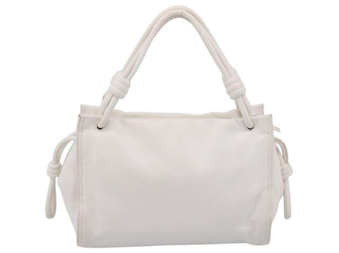 LOEWE Handtasche aus Leder weiß silber authentisch 203231A - Ansicht 2