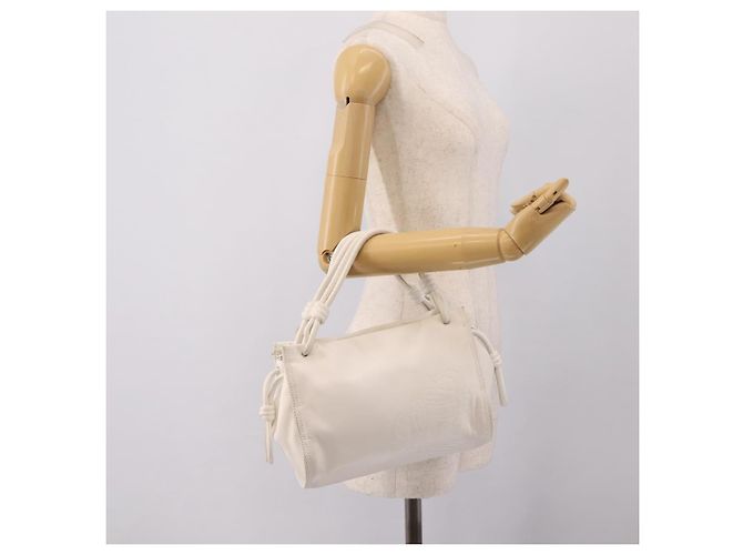 LOEWE Handtasche aus Leder weiß silber authentisch 203231A - Ansicht 22