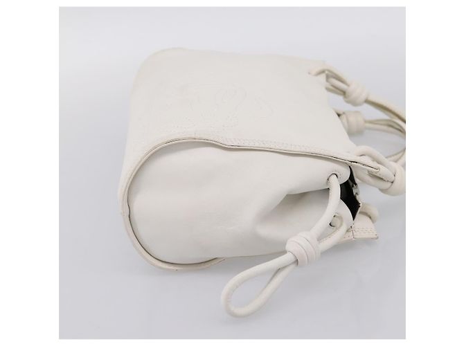 LOEWE Handtasche aus Leder weiß silber authentisch 203231A - Ansicht 4