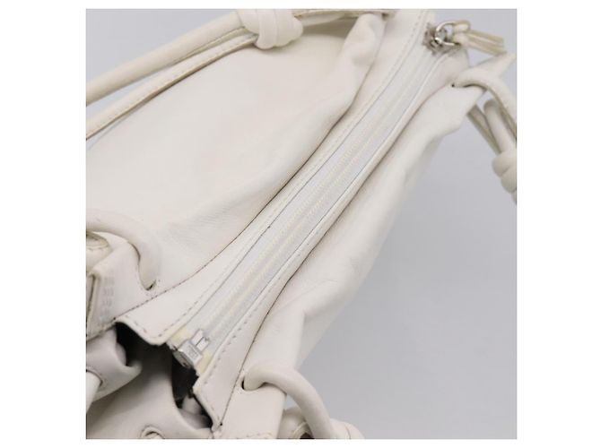 LOEWE Handtasche aus Leder weiß silber authentisch 203231A - Ansicht 6