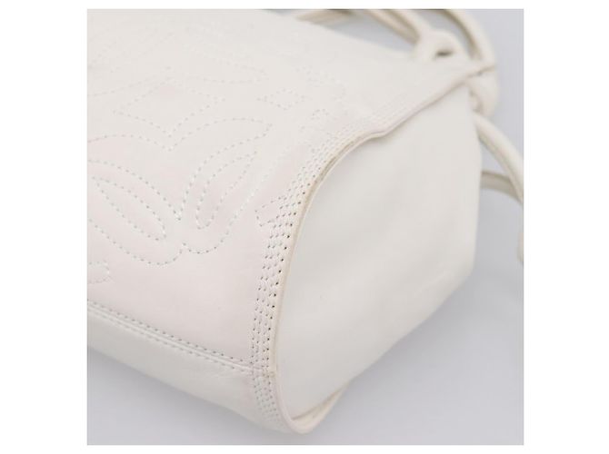 LOEWE Handtasche aus Leder weiß silber authentisch 203231A - Ansicht 9