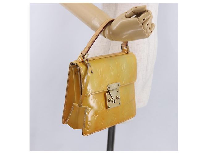 LOUIS VUITTON Monogram Vernis Spring Street Hand Bag Gris M91029 LV Auth 199465 Grigio - vista 27