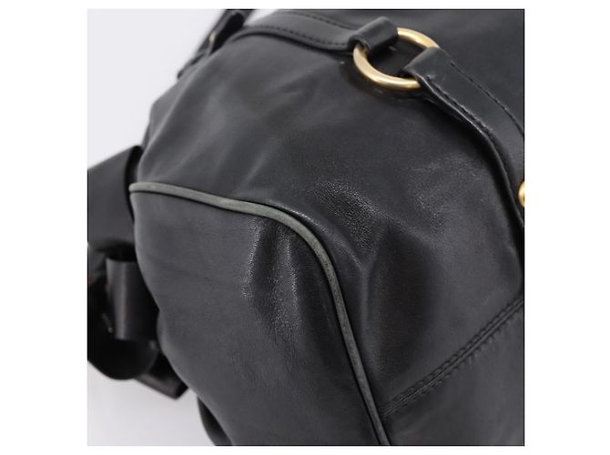 Borsa a mano Miu Miu in pelle 2way Nero Oro Auth 203800V D'oro - vista 17