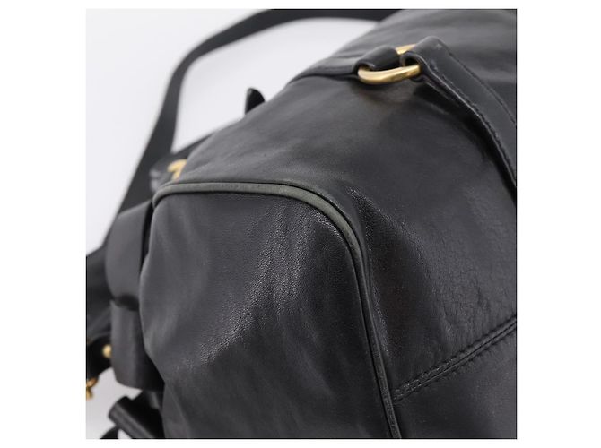 Borsa a mano Miu Miu in pelle 2way Nero Oro Auth 203800V D'oro - vista 19