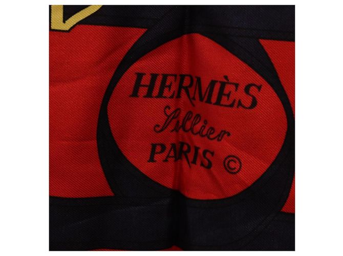 Hermès HERMES Foulard Carré 90 «Éperon d'Or» Seta Navy Auth bs37045 Blu navy - vista 11