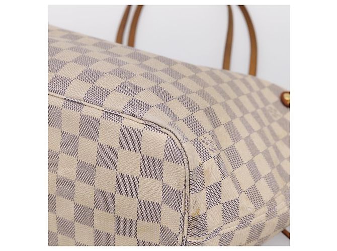 Borsa Tote LOUIS VUITTON Damier Azur Neverfull MM N41605 LV Auth 202468 - vista 15