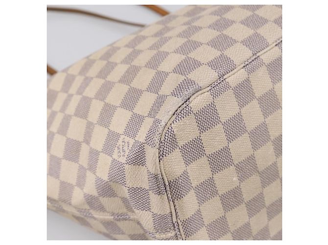 Borsa Tote LOUIS VUITTON Damier Azur Neverfull MM N41605 LV Auth 202468 - vista 16
