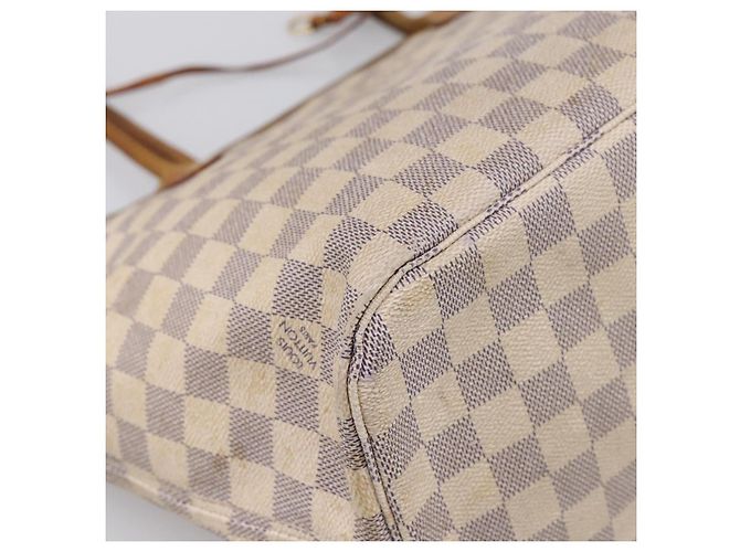 Borsa Tote LOUIS VUITTON Damier Azur Neverfull MM N41605 LV Auth 202468 - vista 18
