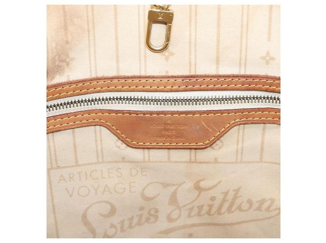 Borsa Tote LOUIS VUITTON Damier Azur Neverfull MM N41605 LV Auth 202468 - vista 19