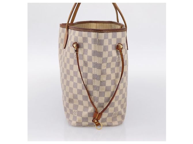 Borsa Tote LOUIS VUITTON Damier Azur Neverfull MM N41605 LV Auth 202468 - vista 4