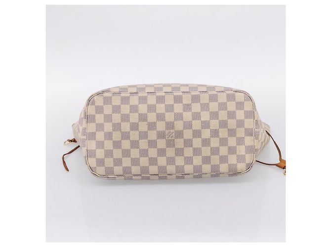 Borsa Tote LOUIS VUITTON Damier Azur Neverfull MM N41605 LV Auth 202468 - vista 5